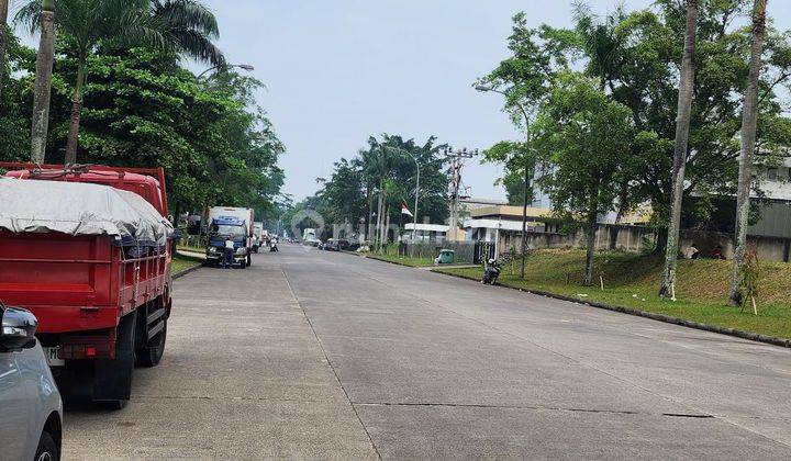 Disewakan Tanah LT 5943m kosong di kawasan pergudangan taman tekno, di jalan boulevard, row jalan besar,bisa masuk kontainer 40 feet, bebas banjir, bentuk tanah kotak 2