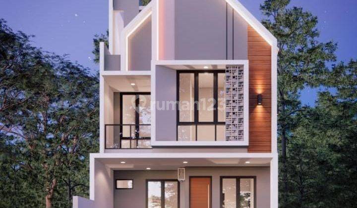 DIJUAL RUMAH BARU KONSEP SCANDINAVIAN DALAM KOMPLEK DI PONDOK BAMBU JAKARTA TIMUR 1