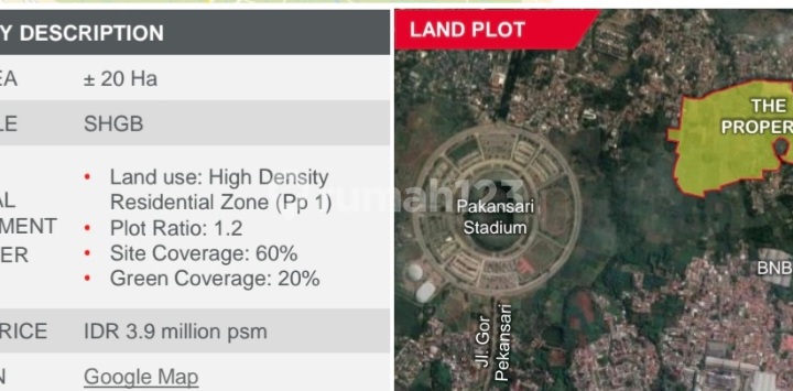 Investment in 20 Hectares of Ready-to-Build Land in Cibinong, Bogor