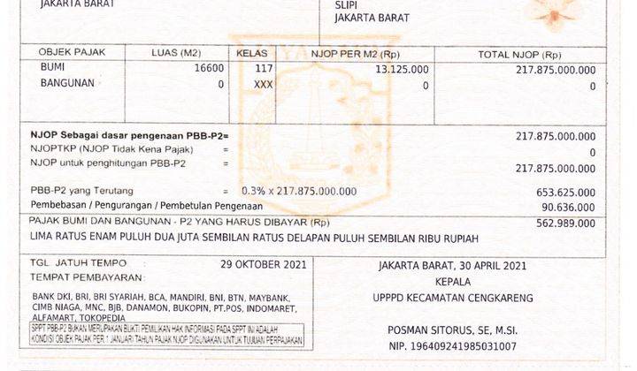 Turun Harga! Kavling Cengkareng di Jl. Lingkar Luar Cengkareng Timur - 2