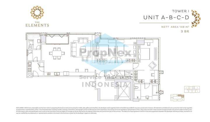 Apartemen Sinarmas The Elements 2 BR Kuningan Jakarta 2