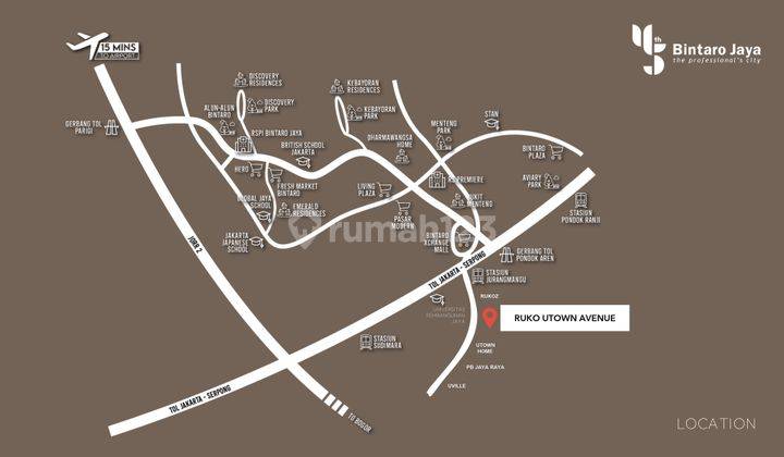 Dipasarkan Ruko Strategis Di U Town Avenue Bintaro Jaya Dekat Stasiun Jurangmangu 2