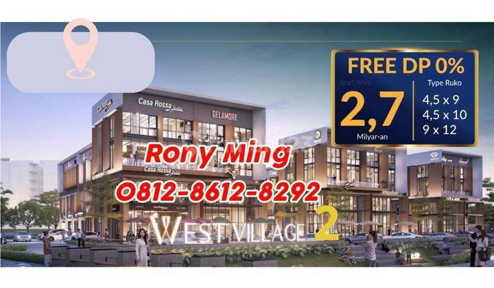 Termurah Ruko West Village Lokasi Bsd City 3 Lantai Harga 2 Man 1