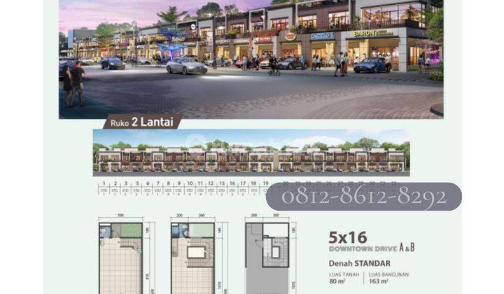 Ruko 3 Lantai Downtown Drive At Summarecon Serpong  4