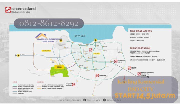 Dijual Tanah Kavling Bsd City, Tangerang 6.000 Ha 5