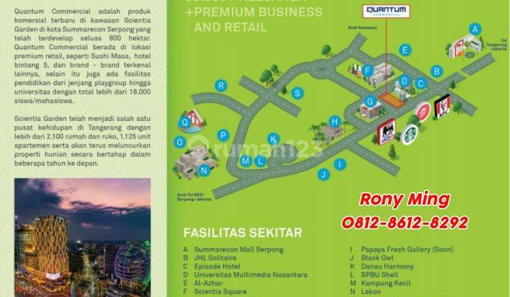 Pusat Belanja Kota Gading Serpong Ruko Quantum 4 Lantai Start 5 M 2