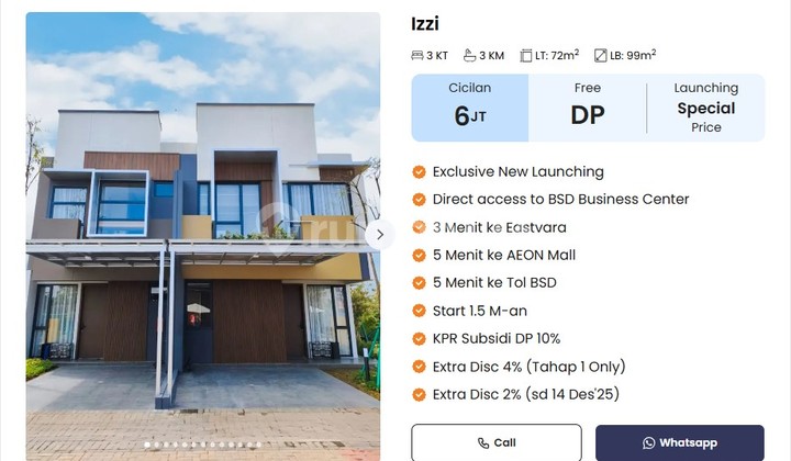High-Value Residence in the Heart of BSD City Sinarmasland For Sale Izzi BSD House Only 1Man