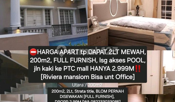 Selling at a Loss: 2-Story Landed House in Pakuwon Indah, Furnished, Apartment Area Concept with Private Pool