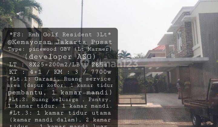 FS: Rmh golf resident Kemayoran Jkt pusat NEGO 1