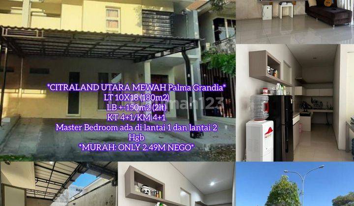 Termurah Jual Rugi Rumah Double Way Citraland Utara, Furnish Siap Huni Terawat Nego! 1