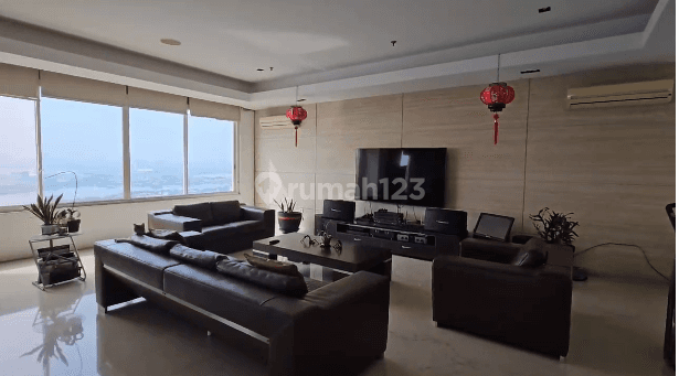 Penthouse 2 lantai Pantai Mutiara luas 571m, view laut furnished mewah