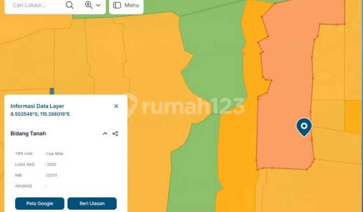 Dijual Tanah View Sawah di Pejeng Ubud Jalan Mobil Dijual Tanah View Sawah di Pejeng Ubud Jalan Mobil