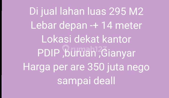 TANAH MURAH DI KOTA GIANYAR COCOK VILLA PRIBADI  2