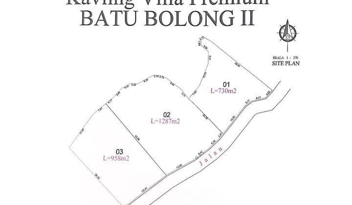 TANAH DEKAT PANTAI BATUBOLONG LINGKUNGAN VILLA MEWAH VIEW CANTIK  2