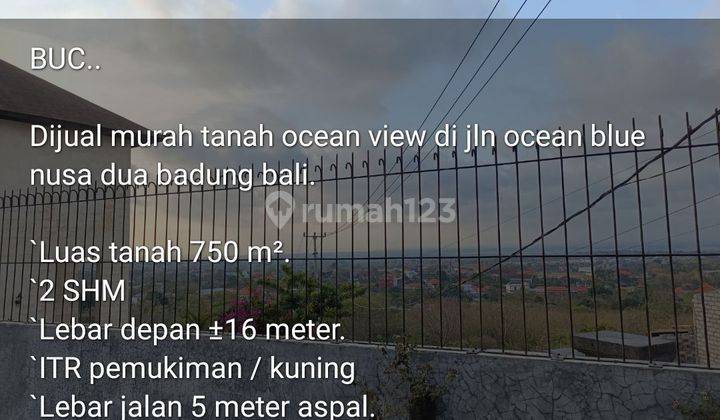 TANAH OCEAN VIEW TERMURAH DI NUSA DUA SIAP BANGUN 2