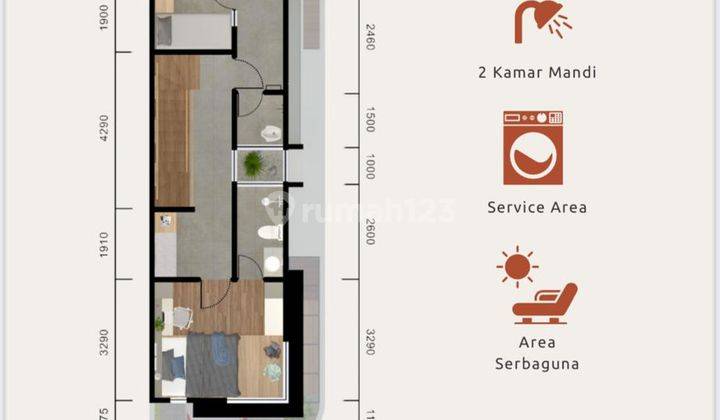 Dijual Rumah Baru 3lt SHM Hoek Modern Japandi Living di Taman Ratu  2