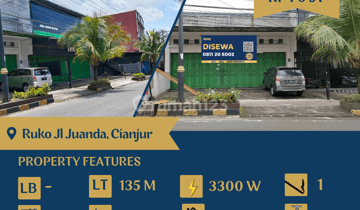 Ruko di Jalan Juanda, Cianjur 135 m Bagus 1