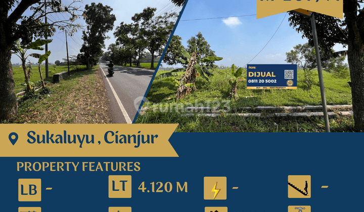 Dijual Tanah 4120 Meter di Sukaluyu Cianjur Dekat Pabrik 1 1