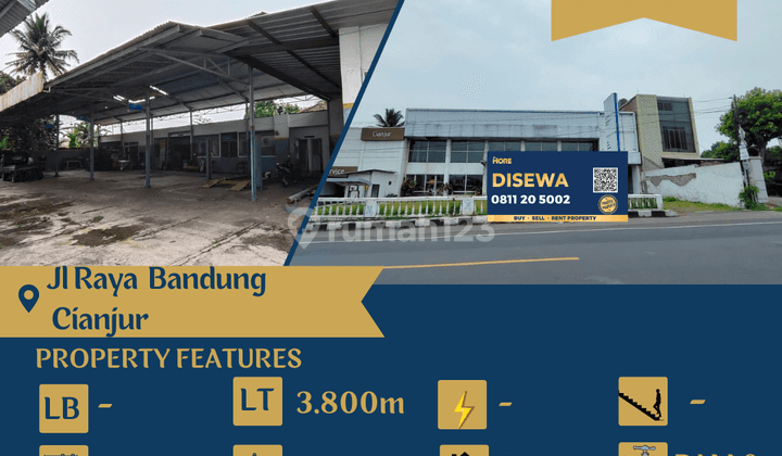 Disewakan Gedung Dealer Tata di Jalan Raya Bandung, Cianjur 1