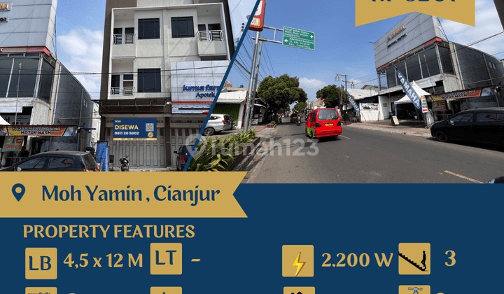 Disewakan Ruko 3 Lantai di Pusat Perbelanjaan Cianjur Kota 1