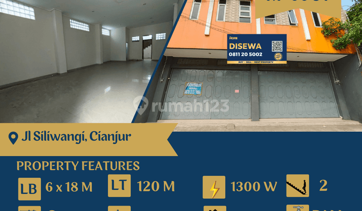 Disewakan Ruko 2 Lantai di Jalan Siliwangi, Kota Cianjur  1