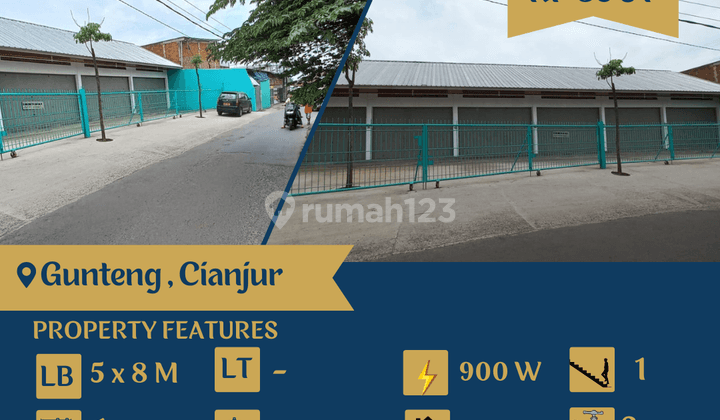 Ruko Daerah Gunteng Cianjur, Dengan Parkiran Luas Cocok Untuk Usaha  1
