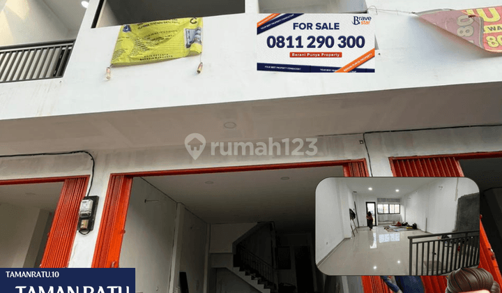 Dijual Ruko Baru 3,5 Lantai SHM di Taman Ratu 1