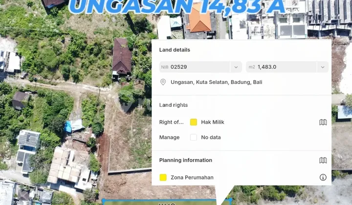 Dijual Tanah 14.83 Are Ungasan Dijual Tanah 14.83 Are Ungasan