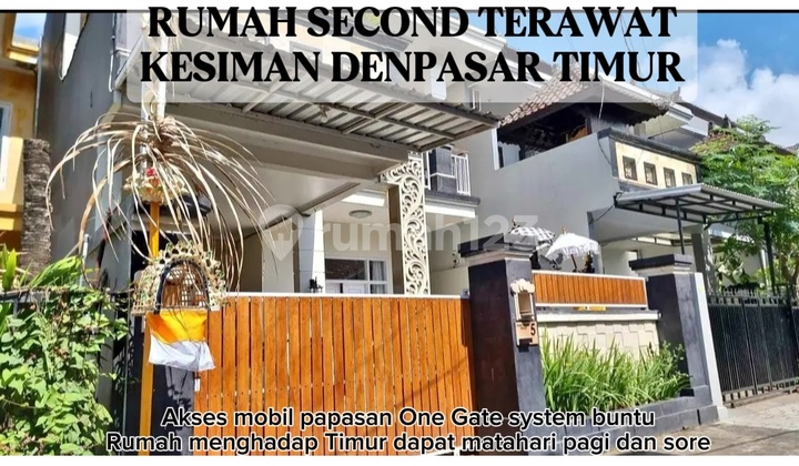 Butuh Terjual Cepat !! Rumah Second Terawat Akses Mobil Papasan One Gate System Hadap Timur Jarak Ideal ke Sanur Kesiman dan Pusat Kota