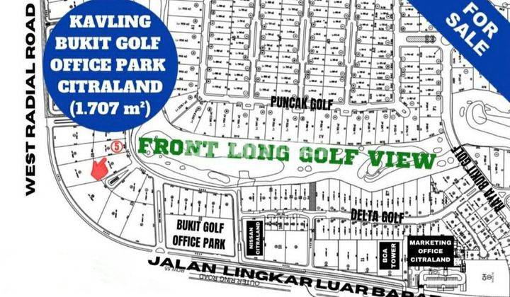 KAVLING OFFICE PARK CITRALAND SURABAYA BARAT 2 FRONT GOLF VIEW MURAAH 1