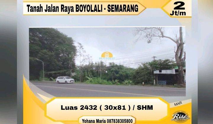 Tanah Strategis Pinggir Jalan Raya Boyolali Semarang 1