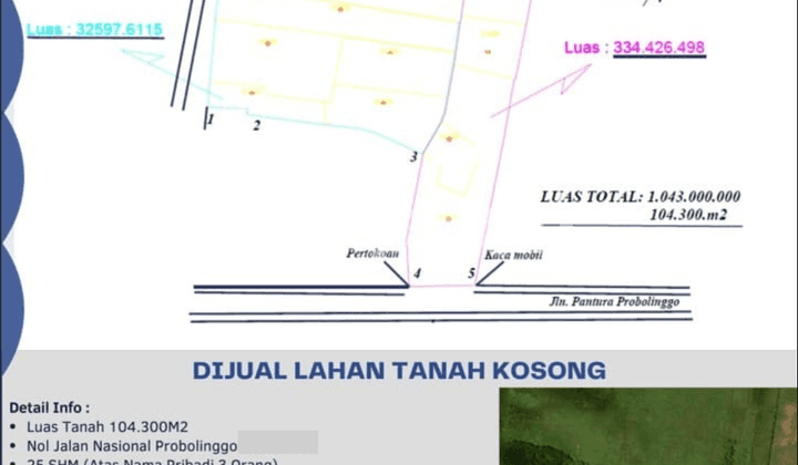 lahan tanah kosong di Kraksan Probolinggo 1