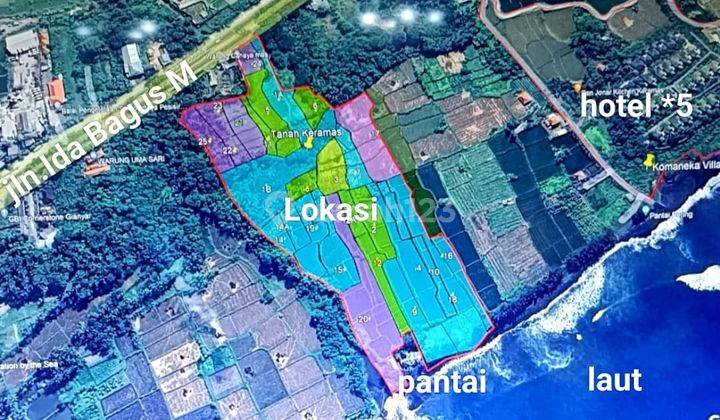 Tanah Komersil 5Ha tepi Pantai Bali, Gianyar 1