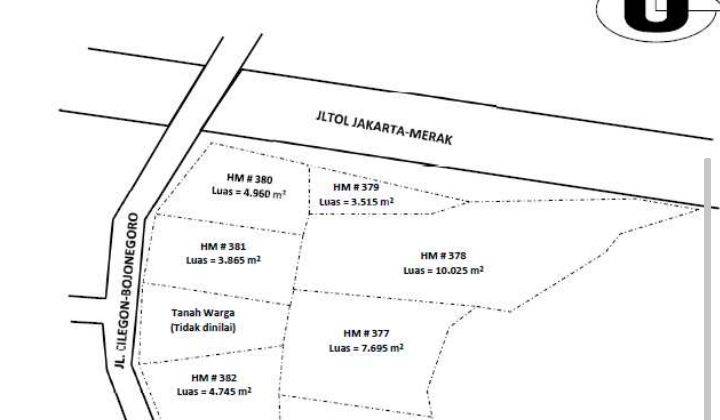 Tanah Industri Sudah Matang Siap Bangun 1KM Akses Toll Cilegon 3,8HA 1jt M2, Tanah di Cilegon 1