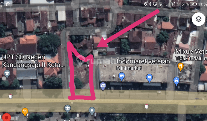 Tanah Dijual di Jl. Veteran 0 jalan 598 m² SHM 6