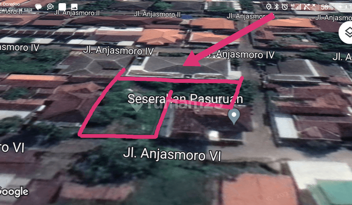 Tanah Dijual di Anjasmoro Bugul 327 m² SHM 2