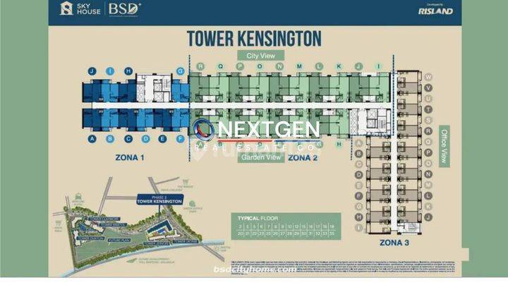 Dijual Super Murah Banget Dibawah Harga Developer Apartemen Sky House Bsd Tower Kensington Tipe Studio 2