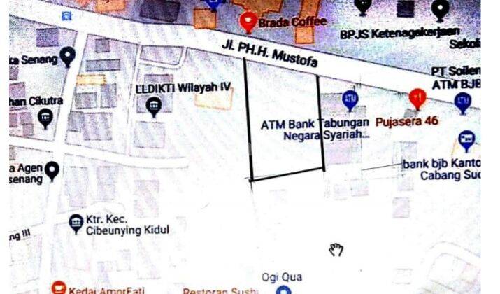 Tanah di Jalan Phh Mustofa, Bandung SHM 3.666 m² 1