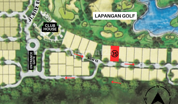 Kavling golf view di grand Embassy Pakuwon indah surabaya 1