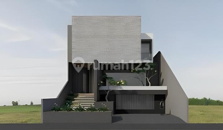 New villa concept house, 312m wide, for sale at Raffles Garden Citraland West Surabaya.