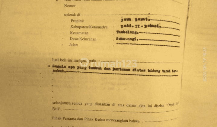 Tanah Termurah dan Strategis di Sukawangi, Tambelang, Bekasi 5