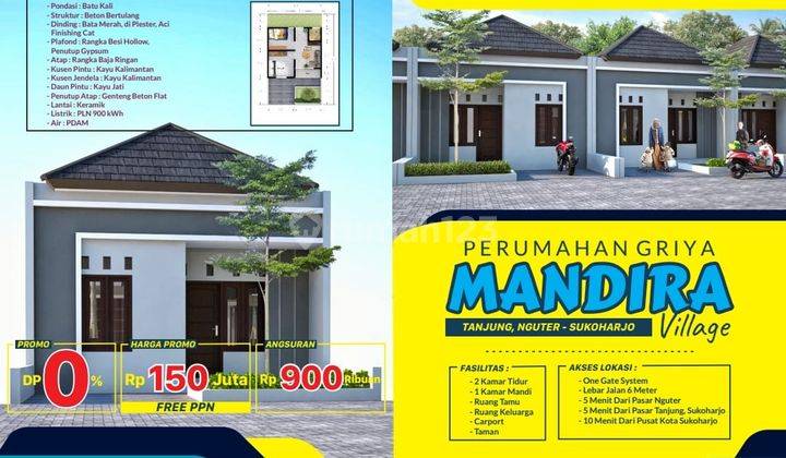 Rumah SHM Baru subsidi dekat pusat kota Sukoharjo  1