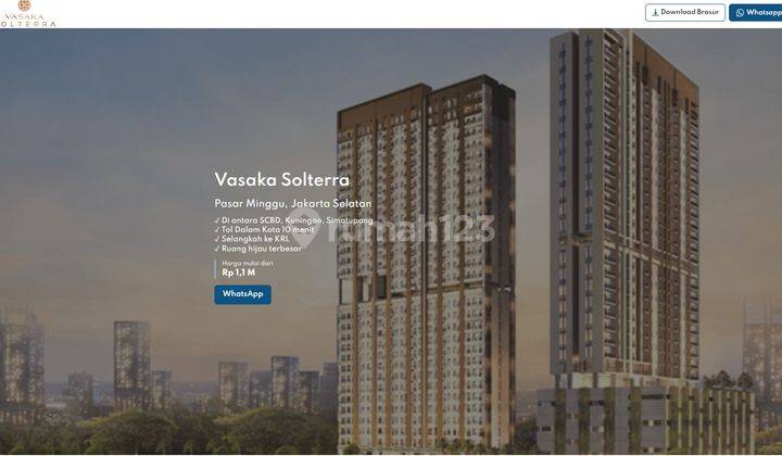 Apartemen Vasaka Solterra Pejaten Jakarta Selatan Harga Mulai 1,1m Free Biaya2 2