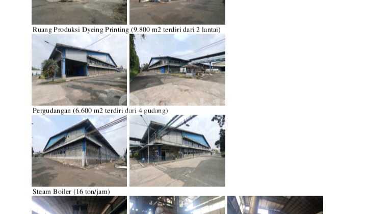 Pabrik Textile Fasilitas Lengkap Lahan Luas Pabrik Textile Fasilitas Lengkap Lahan Luas