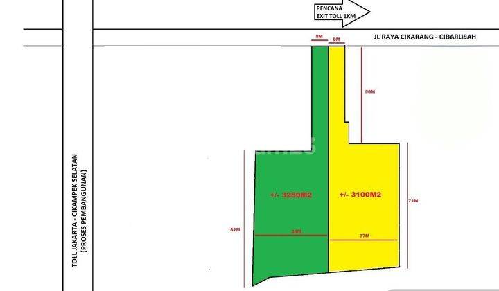 Disewakn 2 Unit Kavling Di Cikarang. Tanah Datar 1