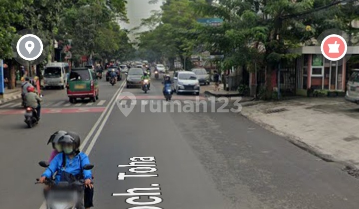 tanah strategis jalan utama moch toha dekat pasar kembar  bonus bangunan cocok untuk usaha/kantor