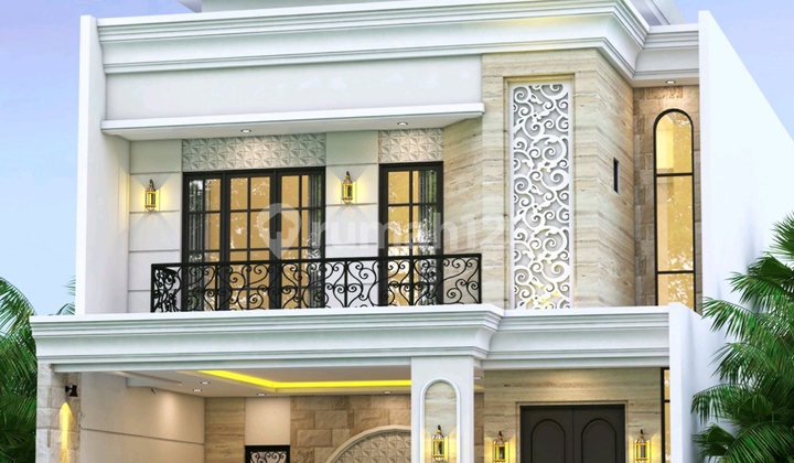 Dijual Rumah Babatan Pantai 2 Lantai Semi Klasik Minimalis Lebar 9