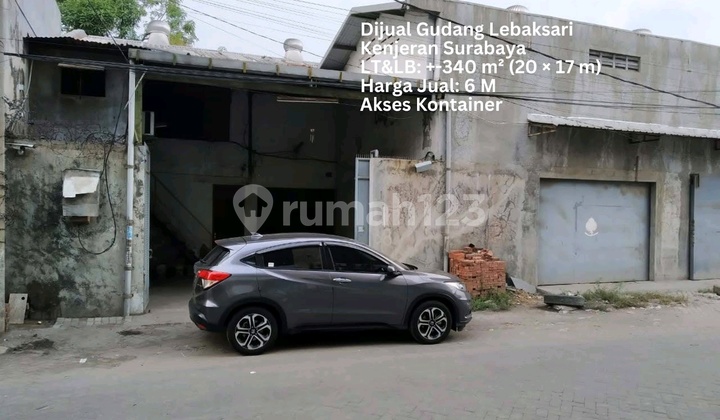 DIJUAL GUDANG LEBAK SARI 350M2 KENJERAN SURABAYA UTARA