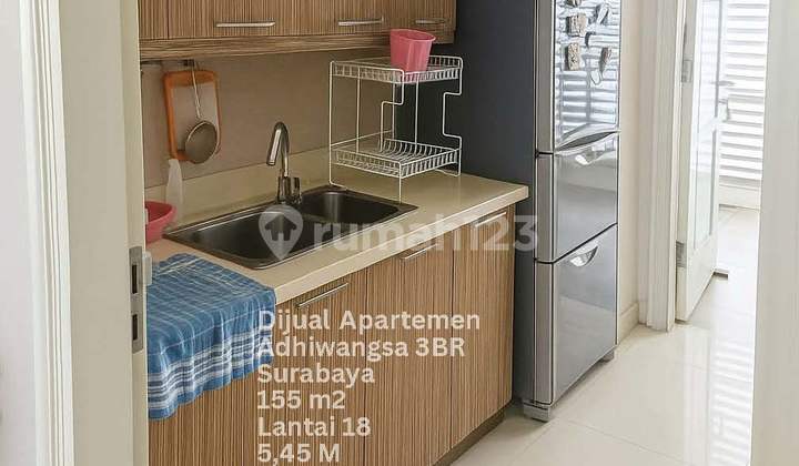 FOR SALE ADHIWANGSA APARTMENT 3BR GOLF VIEW 155m2 WEST SURABAYA