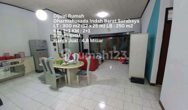DIJUAL RUMAH 300M2 DHARMAHUSADA INDAH BARAT DEKAT GM ATLAS SPORTS CLUB